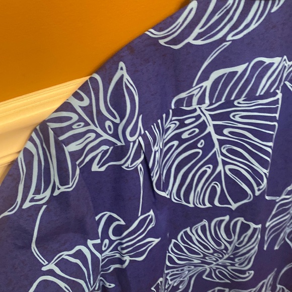 HAWAII Mens XL - NWOT Beautiful Blue & Teal Retro Button Down Shirt - Picture 5 of 10